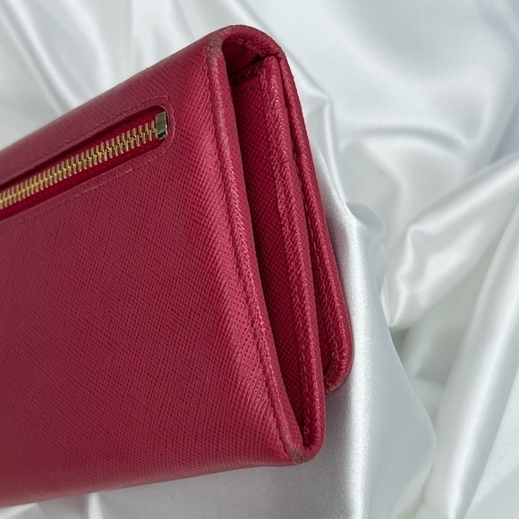 REDUCED! PRADA Saffiano Pink Leather Long Wallet *Full Inclusion* - Picture 5 of 11